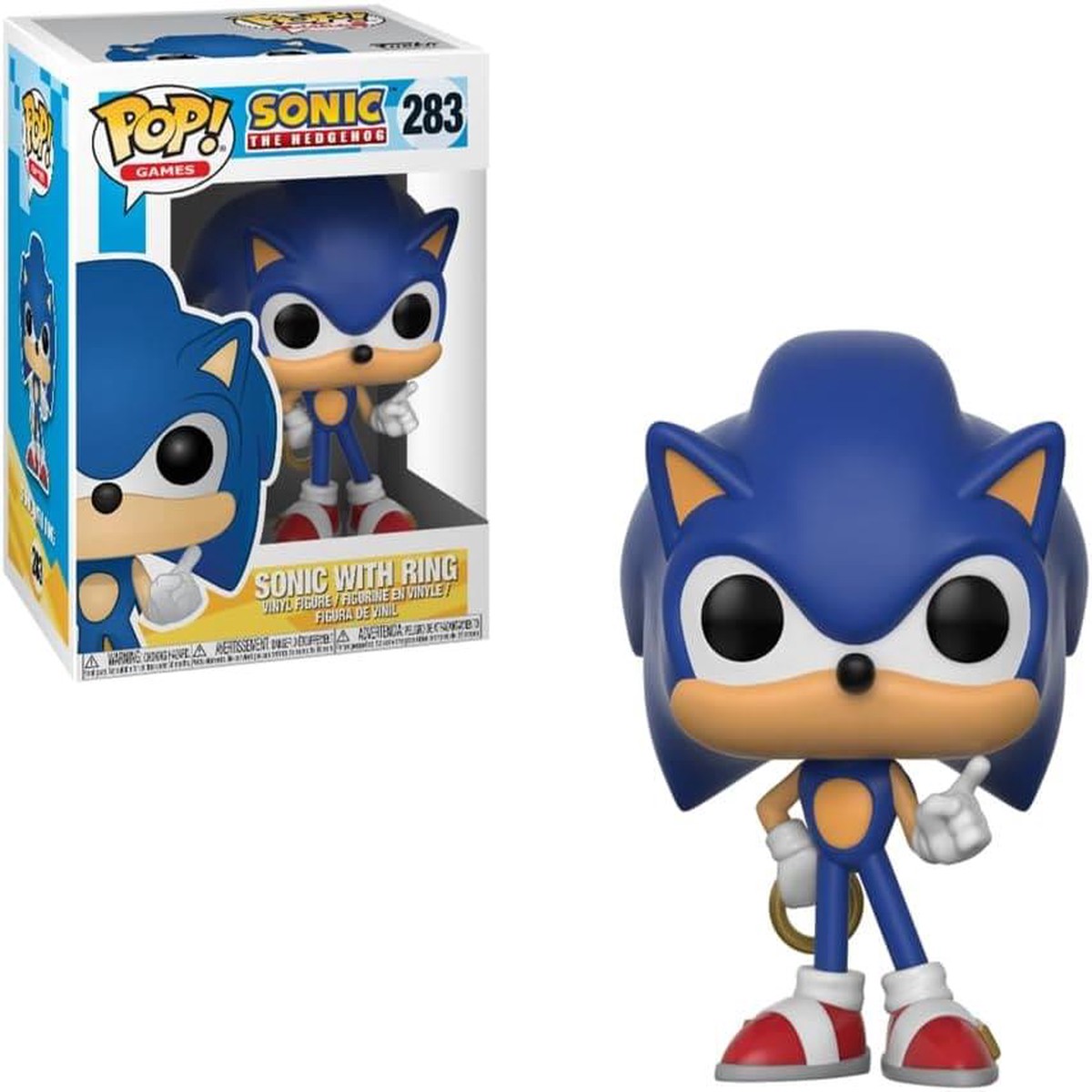 Funko POP Games Sonic the Silver Hedgehog Sonic With Ring – Sonic the Hedgehog Figure Figure