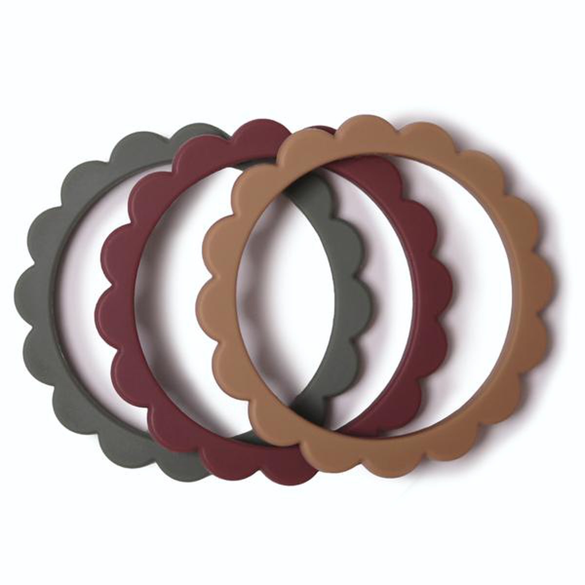 Mushie Teether - Flower Bracelet Thyme Berry Natural