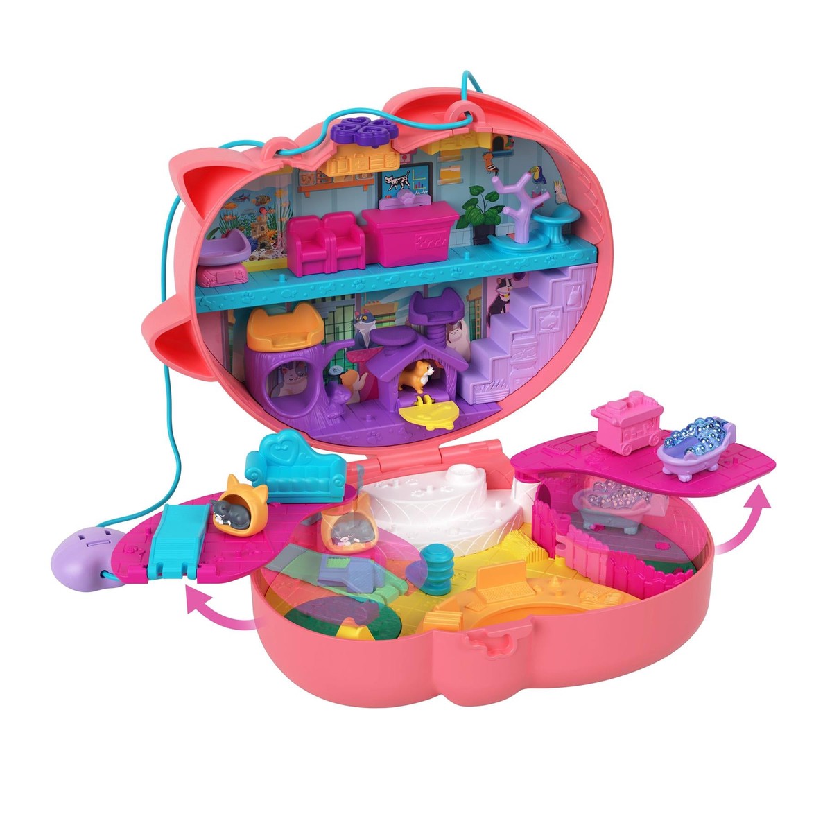 Polly Pocket CuddlyCat Vet Clinic Compact