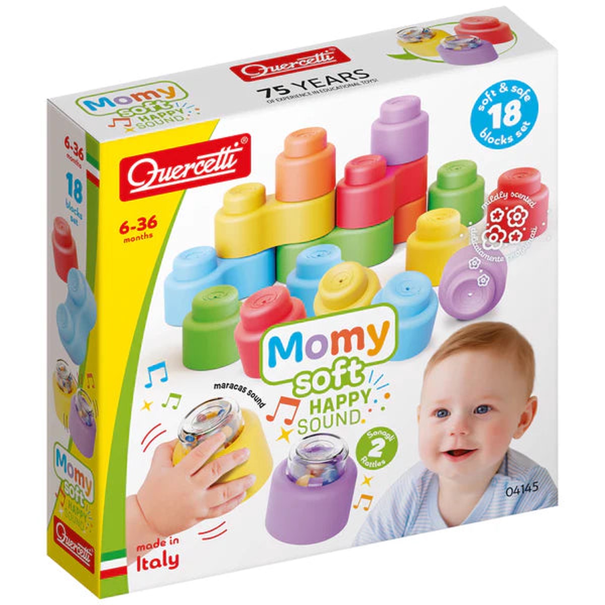 Quercetti 4145 Momy Soft-Happy Sound 18 pcs
