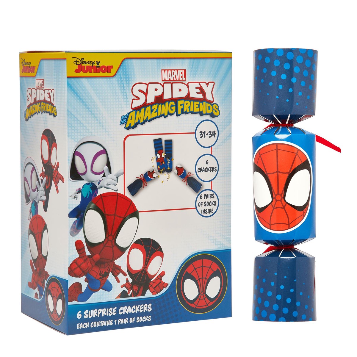 Spidey Friends Christmas Cracker Socks – Pack of 6
