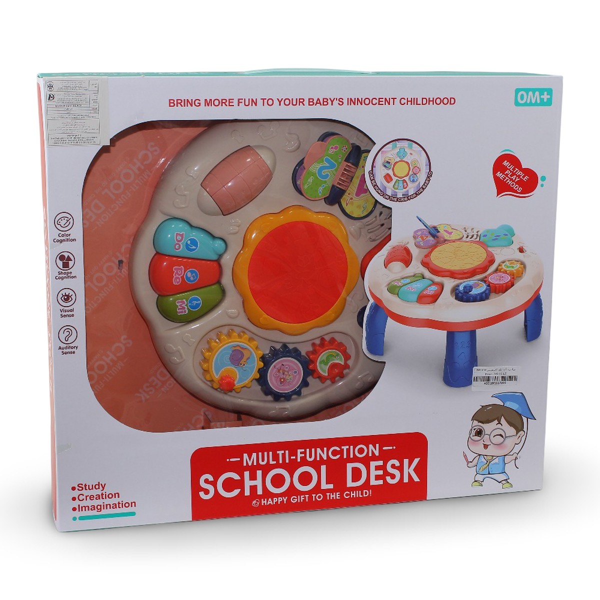 Baby Activity Music Study Desk Play Table with (Lights Sounds)