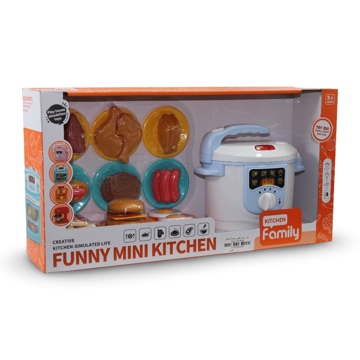 Funny Mini Kitchen WhiteBlue Pressure Cooker with Light Sound