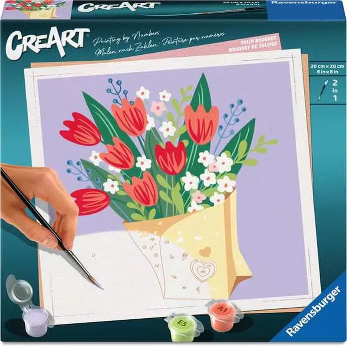 CreArt Paint by Numbers – Tulip Bouquet