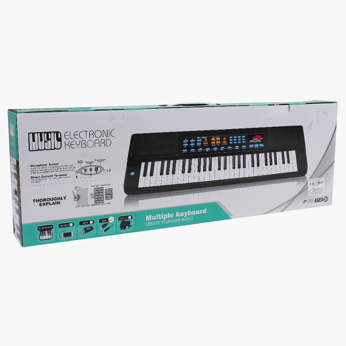 Large-Sized Electric Keyboard Black