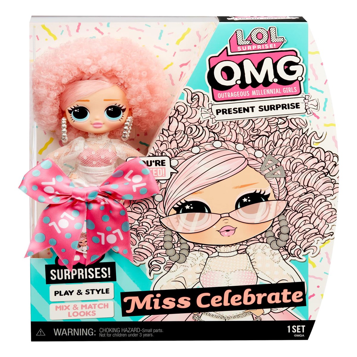 LOL Surprise OMG Present Surprise Miss Celebrate Fashion Doll