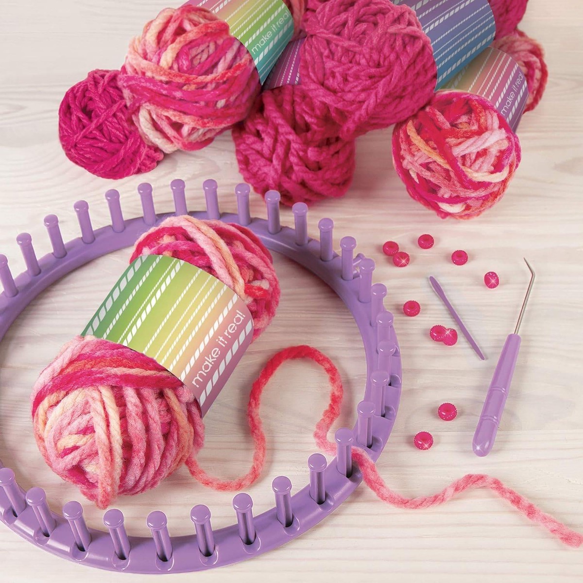 Make It Real Beanie and Infinity Scarf Knitting Kit