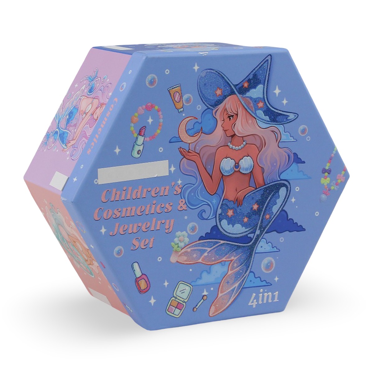 Marvellous Mermaid 4-Layer Kids Makeup and Jewelry Set
