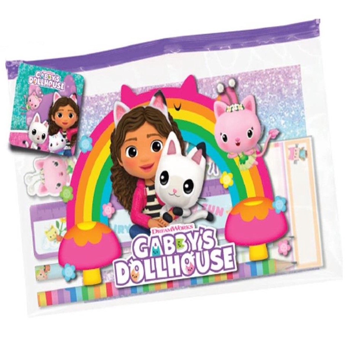 Gabbys Dollhouse Stationery Filled Pencil Case Set