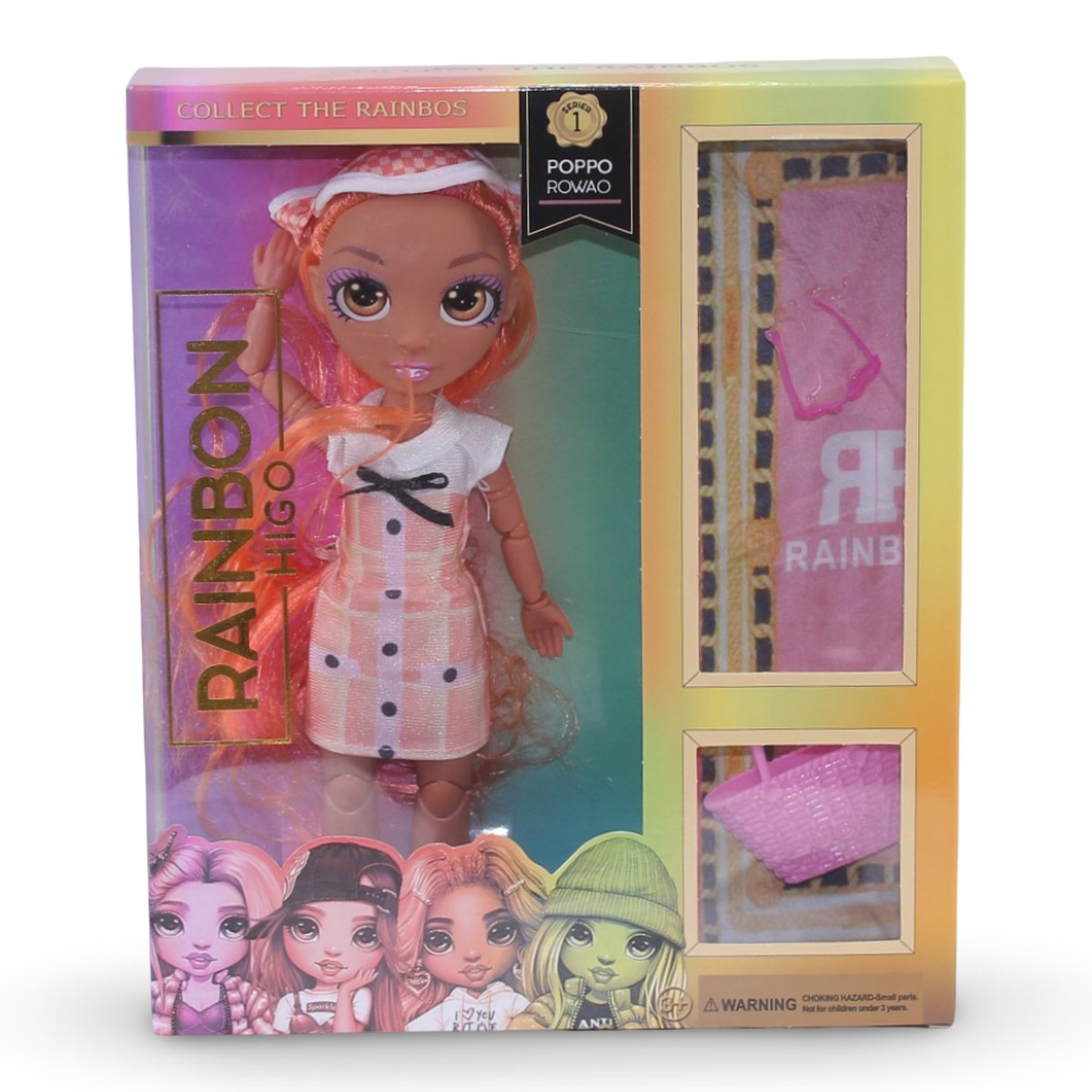 Rainbow High Bloom Fashion Doll Salmon with Bag