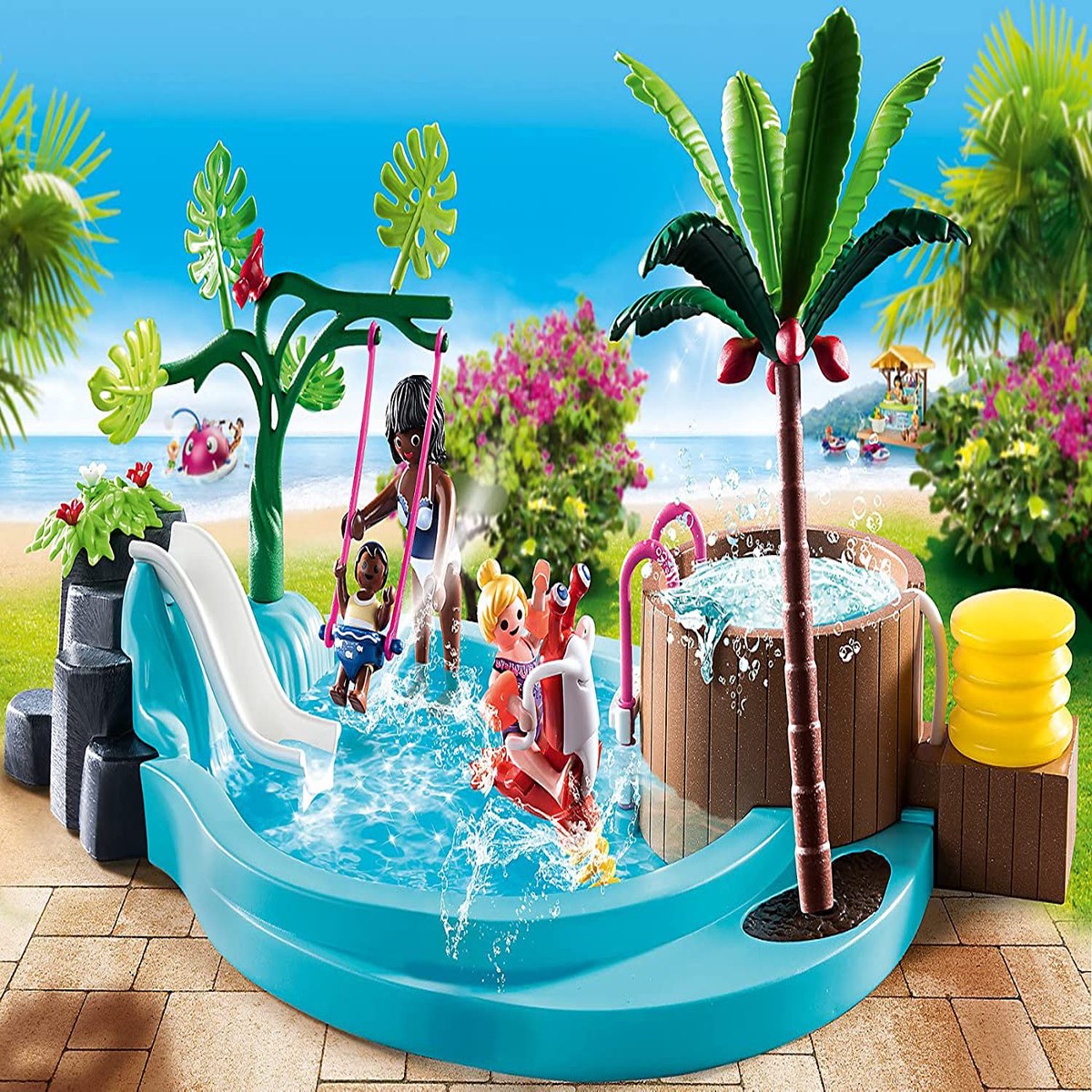 PLAYMOBIL 70611 Water Park - Childrens Pool with Slide