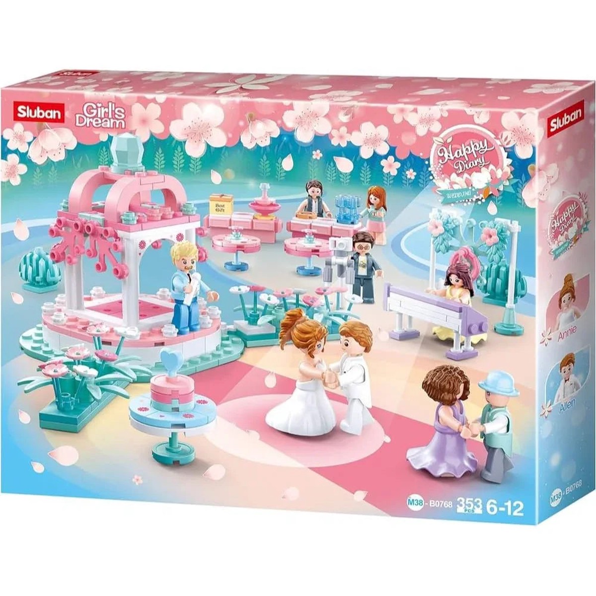 Sluban Girls Dream Wedding Party Building Blocks 353 Pieces