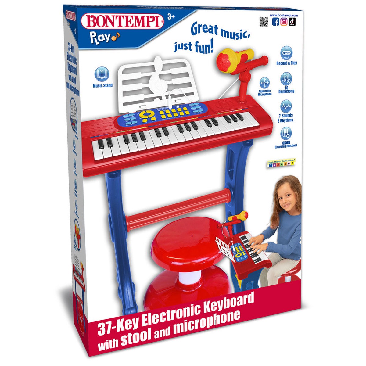 Bontempi 37-Key Electronic Keyboard Wit