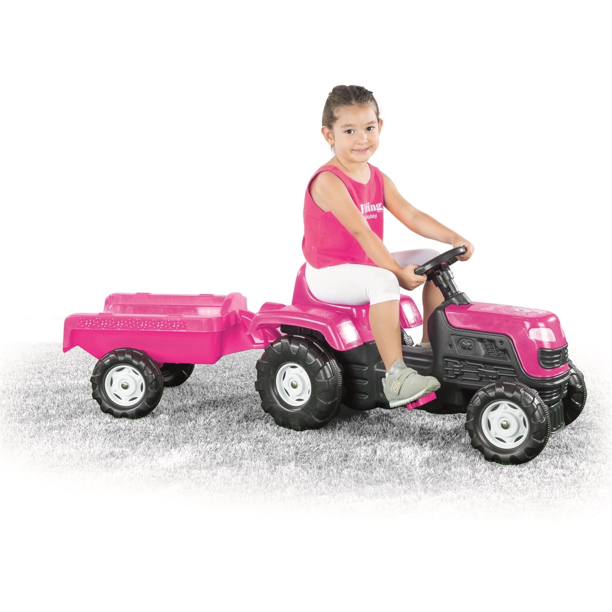 DoluUnicorn Pedal Tractor Operated and Trailer