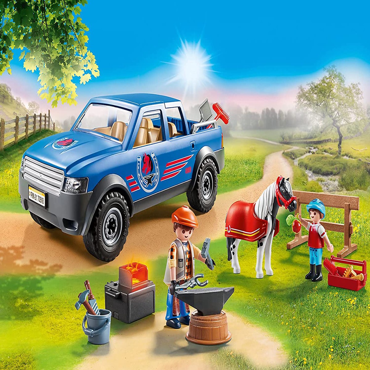 PLAYMOBIL 70518 Pony Farm-Mobile Farrier
