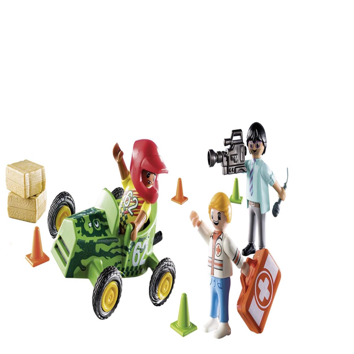 Playmobil Duck on Call Ambulance Action Helping the Racing Driver 70919