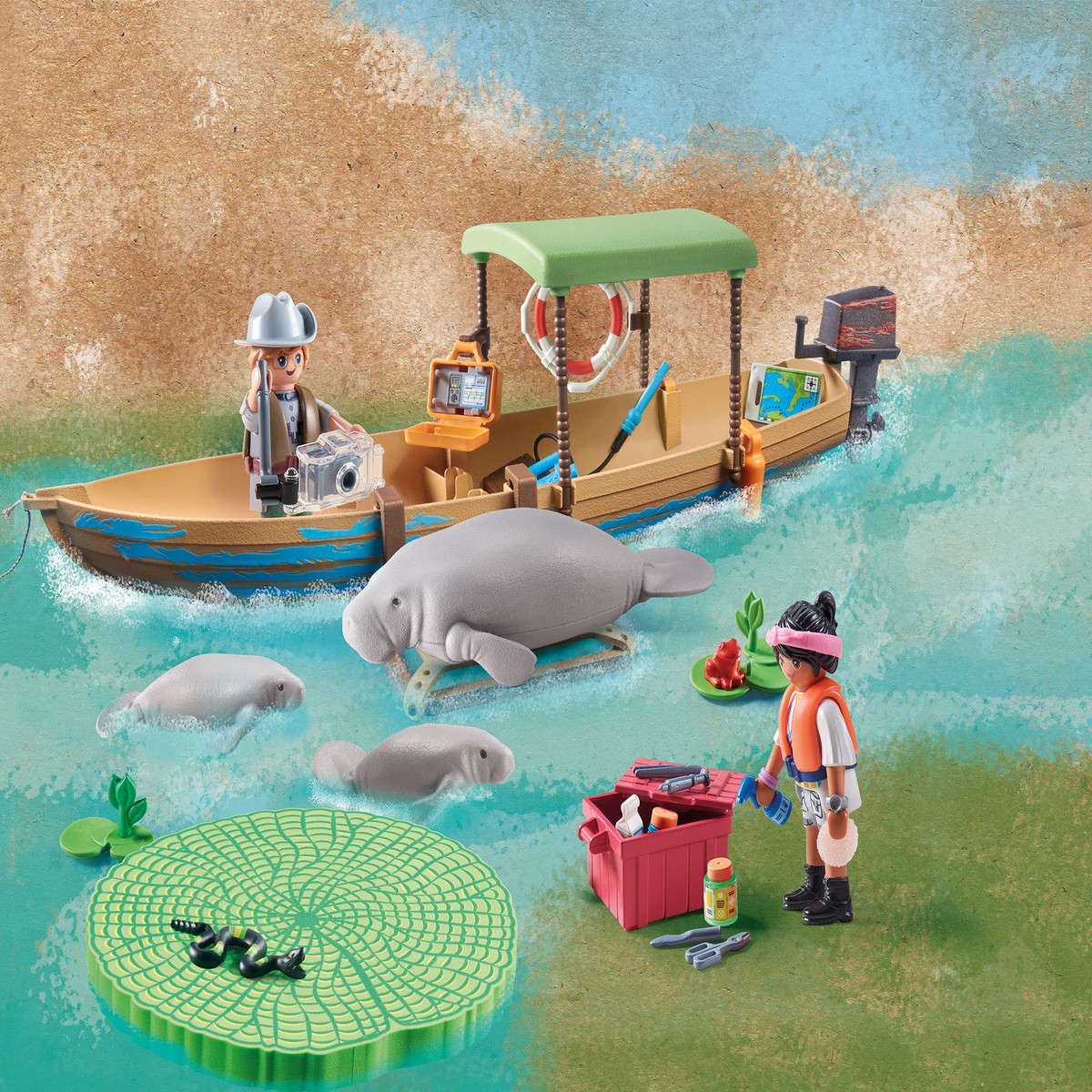 Playmobil 71010 Wiltopia-Boat Trip to the Manatees