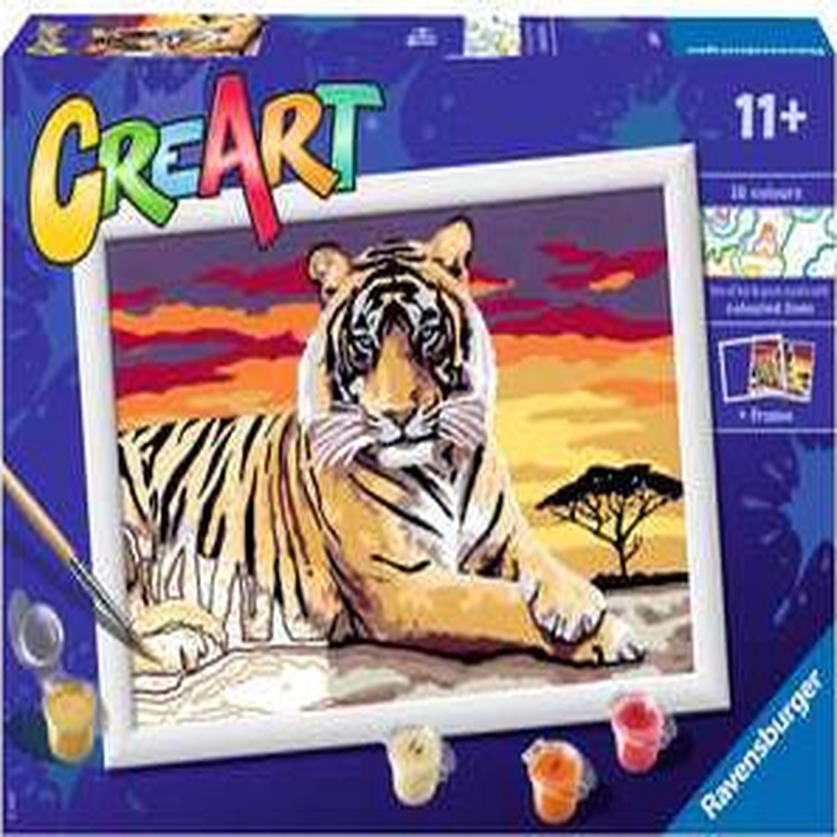 CreArt Paint-By-Number Majestic Tiger 7×10