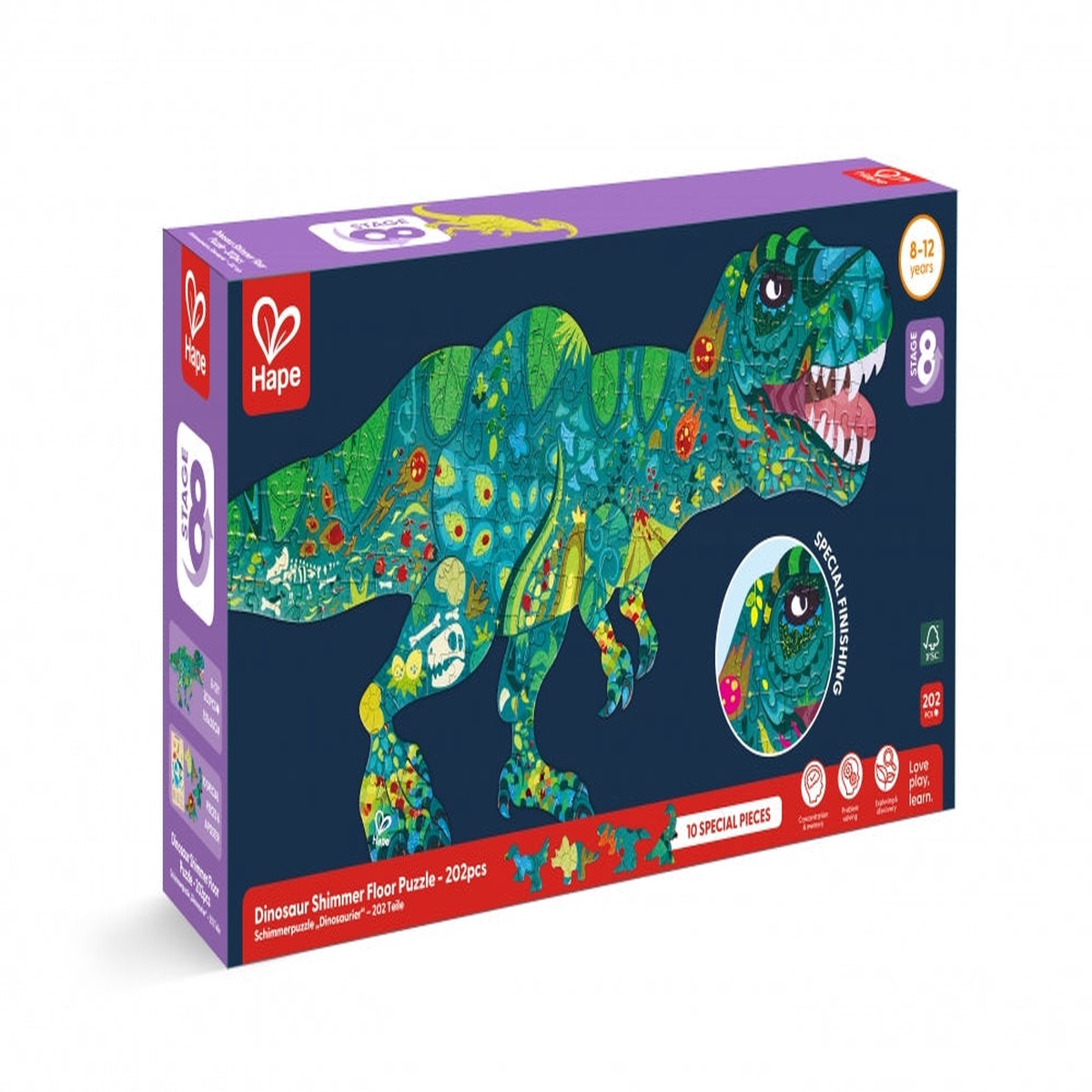 EI – Dinosaur Shimmer Floor Puzzle 202 pc