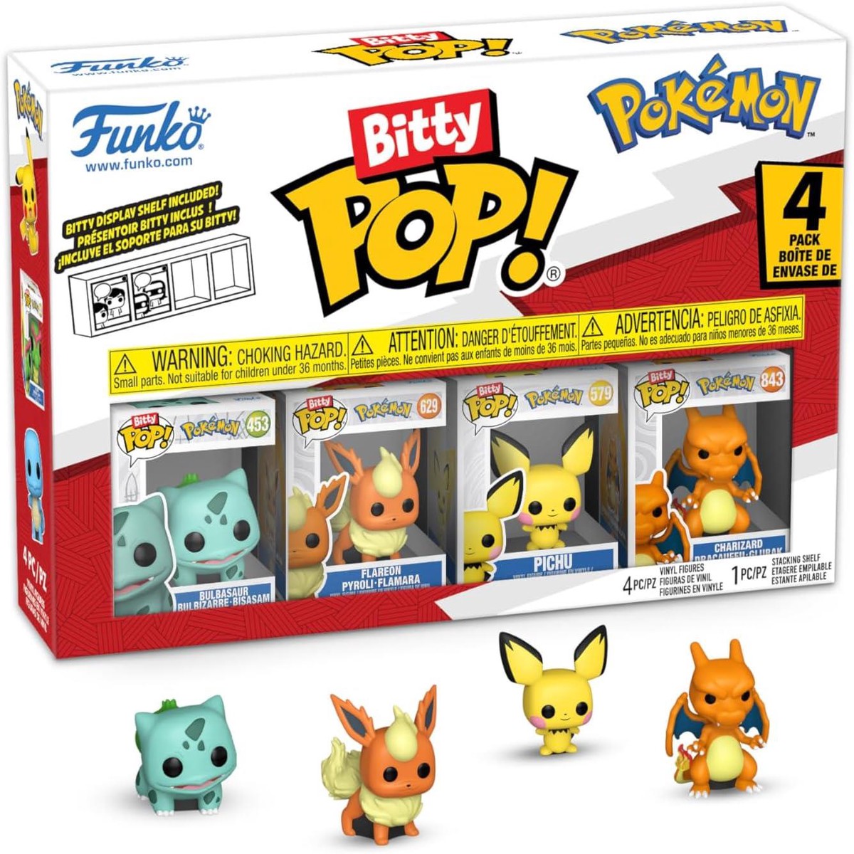 Funko Bitty Pop Pokemon Bulbasaur 4 Pack Figures