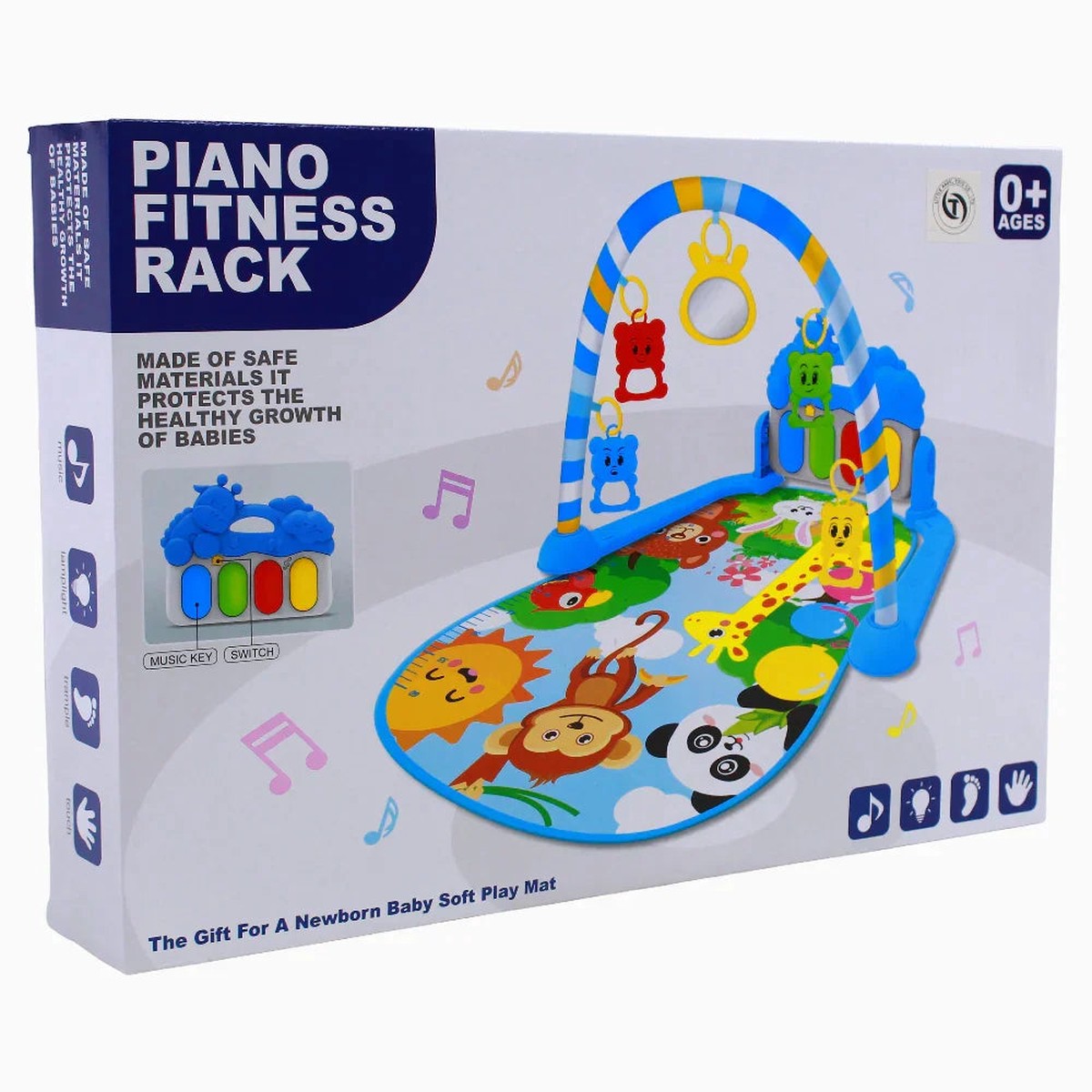 Piano Fitness Rack – Baby Blue with Space Design