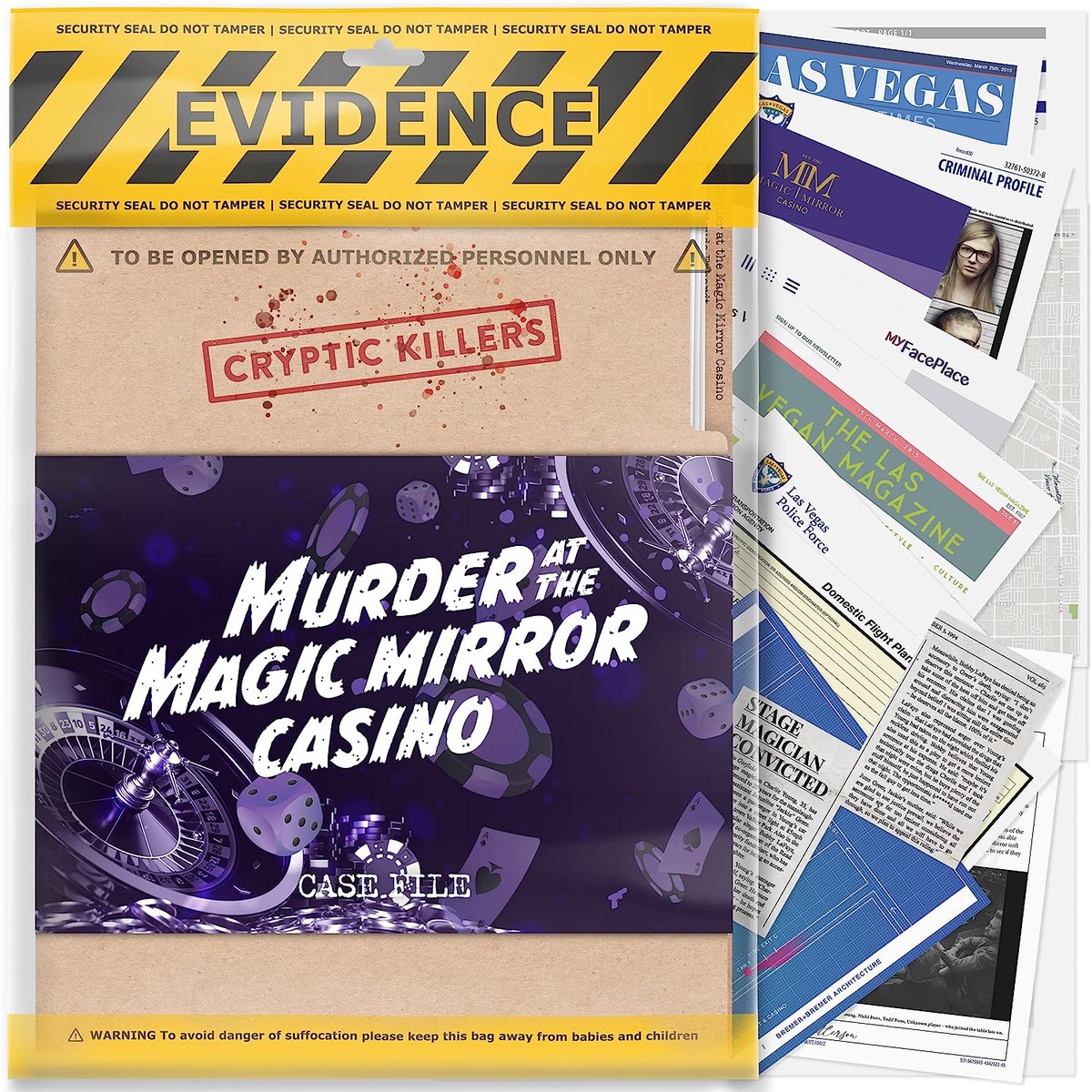 Cryptic Killers – Murder at the Magic Mirror Casino Case File