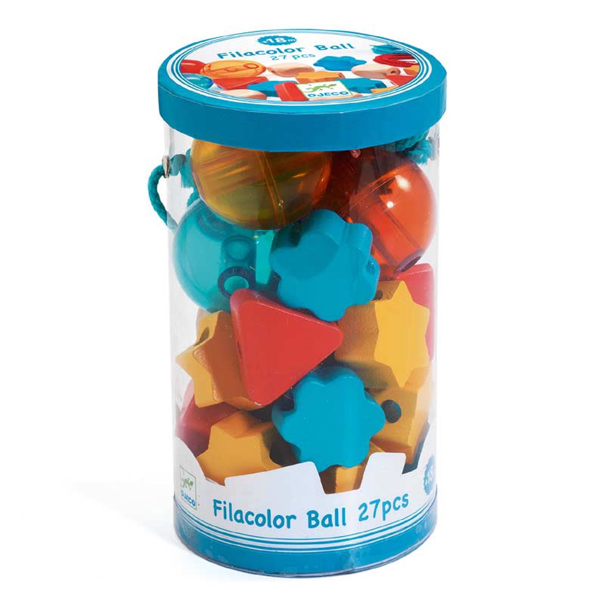 DJECO Wooden beads – Filacolor ball – Early Years Toys