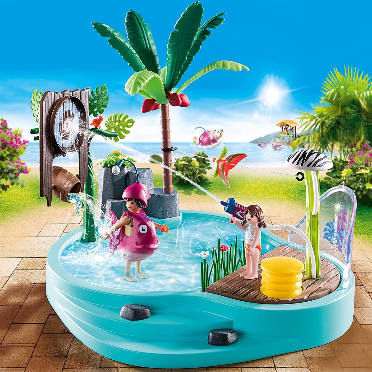 PLAYMOBIL 70610 Water Park – Small Pool with Water Sprayer