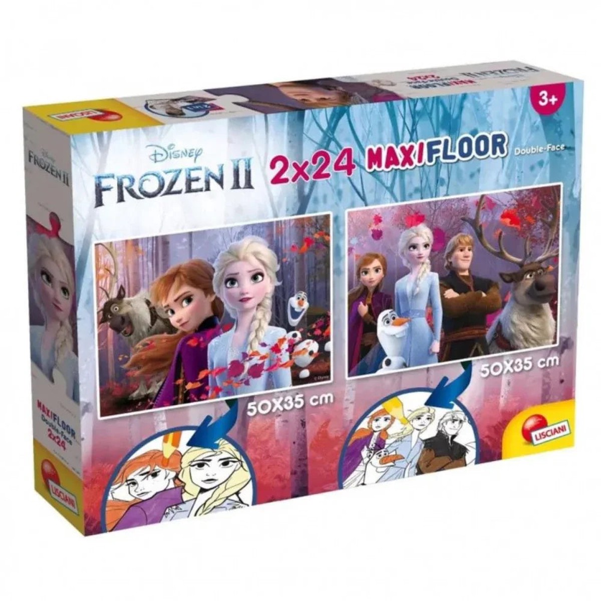 Lisciani Frozen Double-Face Maxi Floor Puzzle – 2×24 Pieces