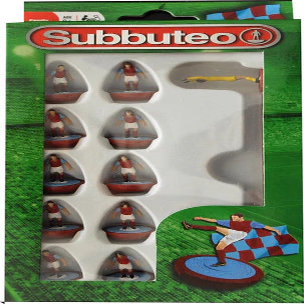 Subbuteo Claret Blue Football Team