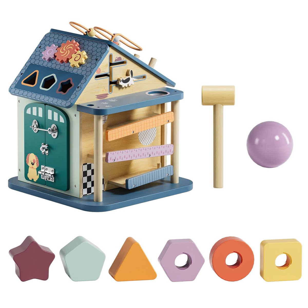 Topbright Wooden Activity House 12in1