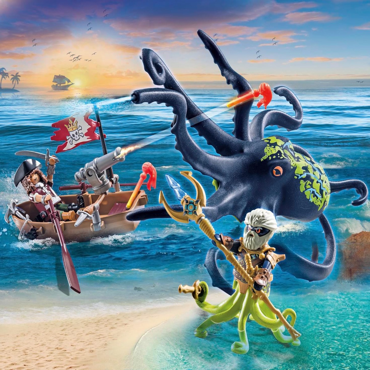 Playmobil 71419 Pirates Battle With the Giant Octopus