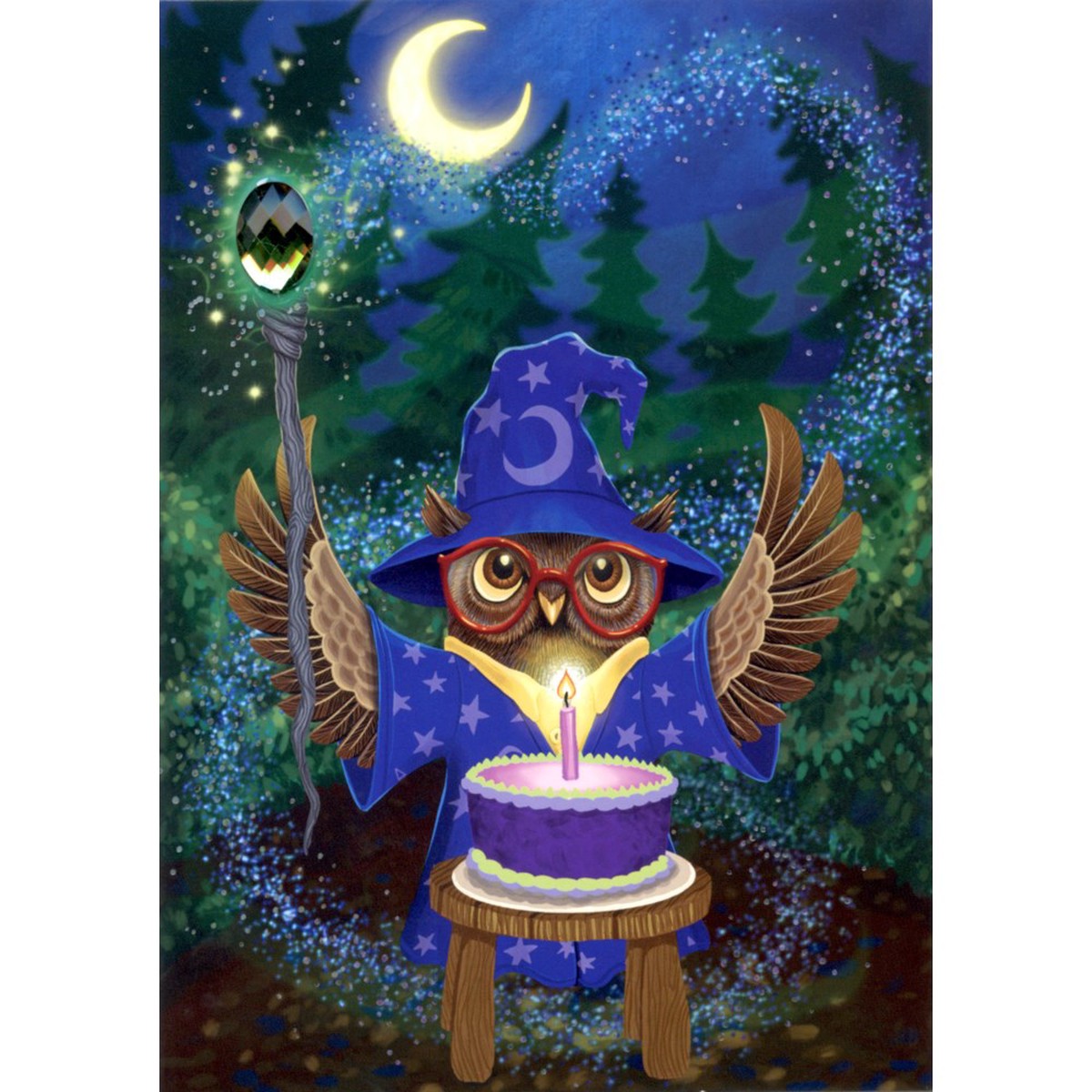 Birthday Card - Wizard with Jewel