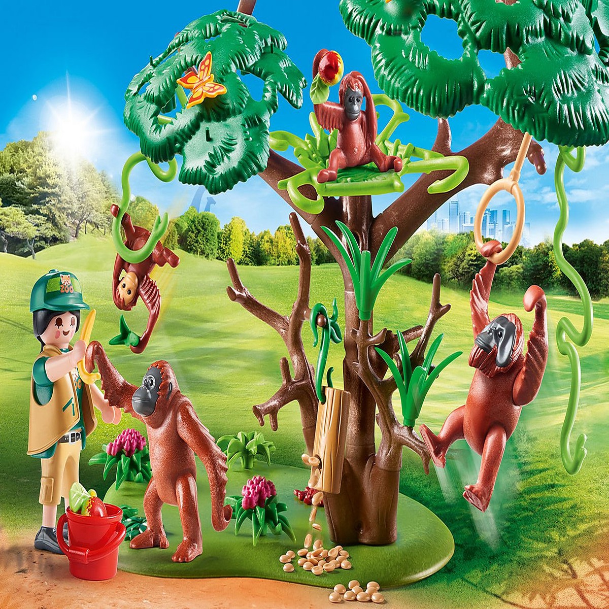 PLAYMOBIL 70345 Adventure Zoo-Orangutans with Tree