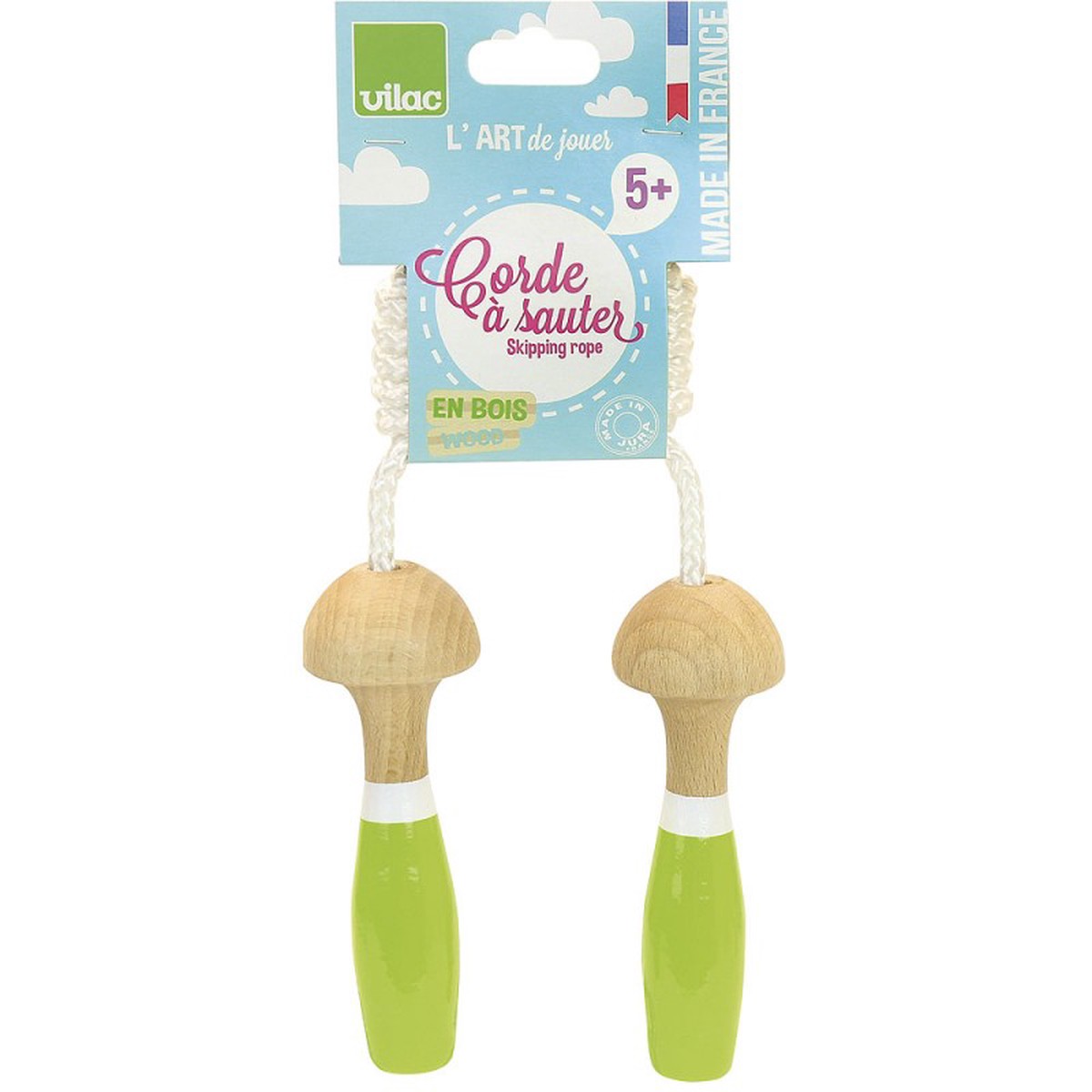 Vilac Bicolour Skipping Rope Green