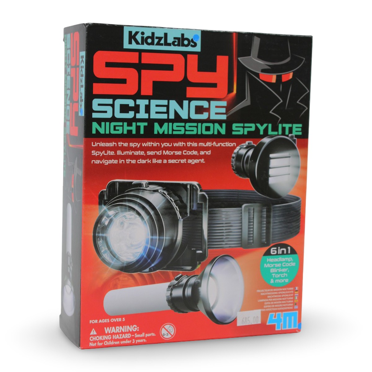 4M KidzLabs Spy Science Night Mission Spylite Kit