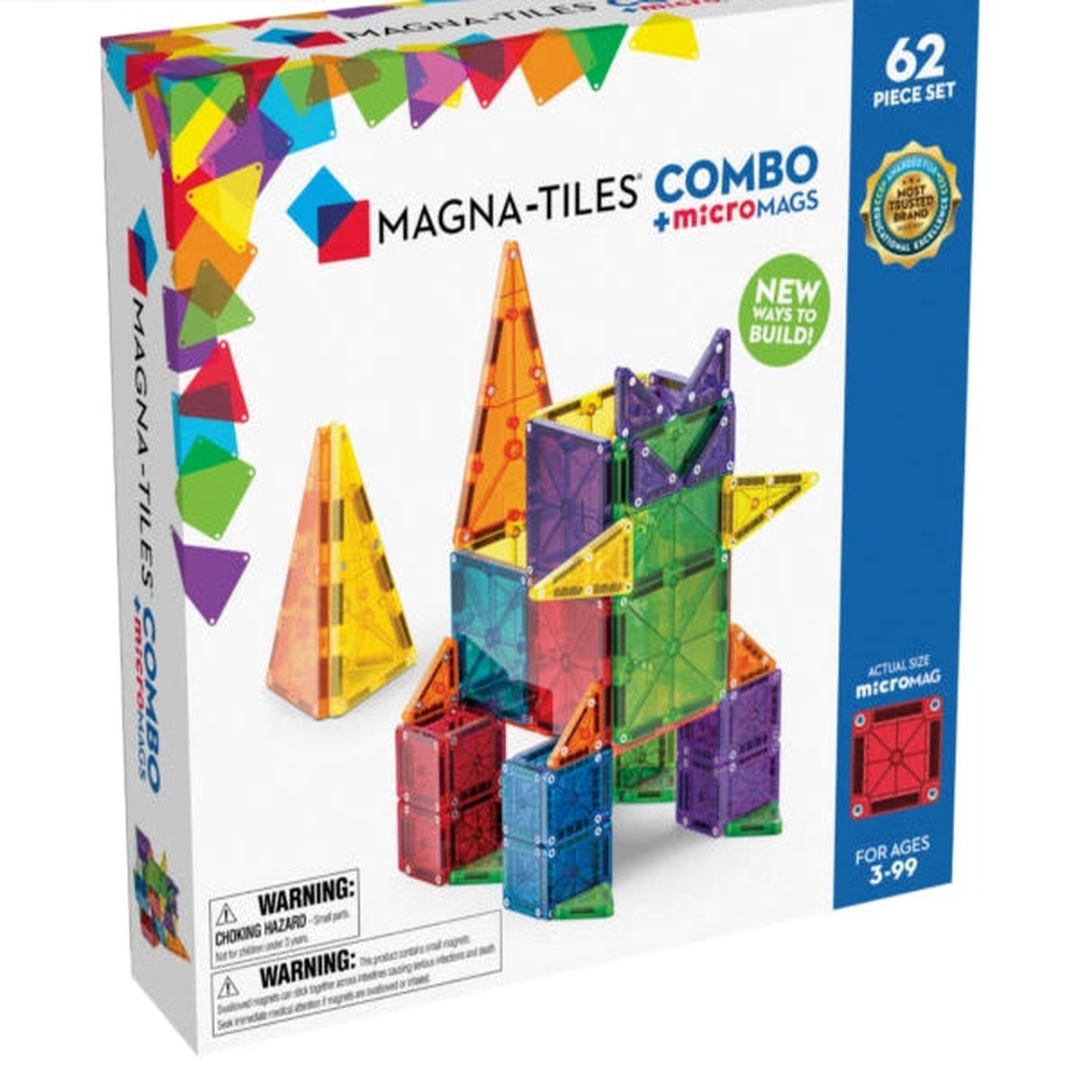 Magna-Tiles - 62 pc Combo Set with MicroMags