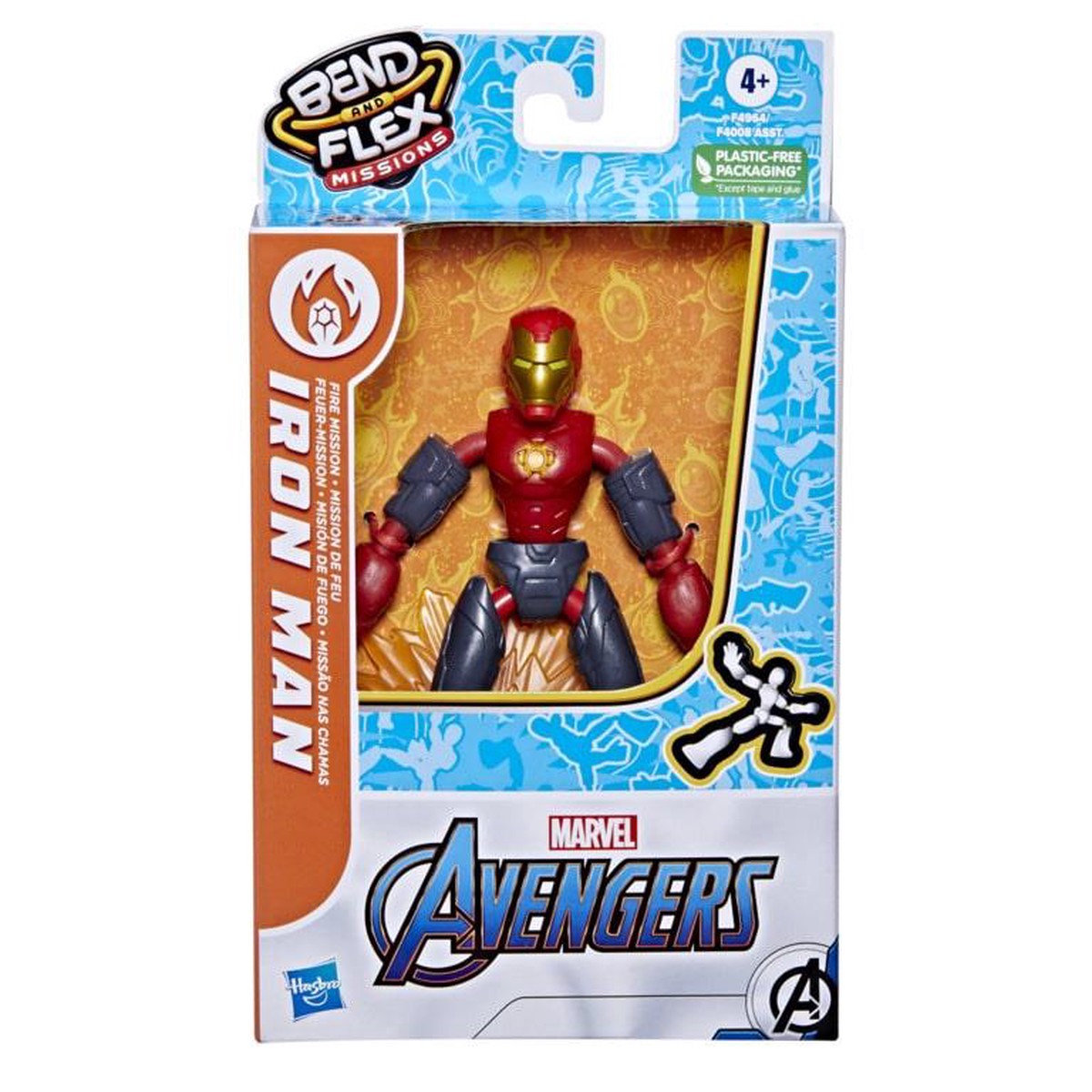 Avengers Bend and Flex Fire Missions Iron Man 6 Figure