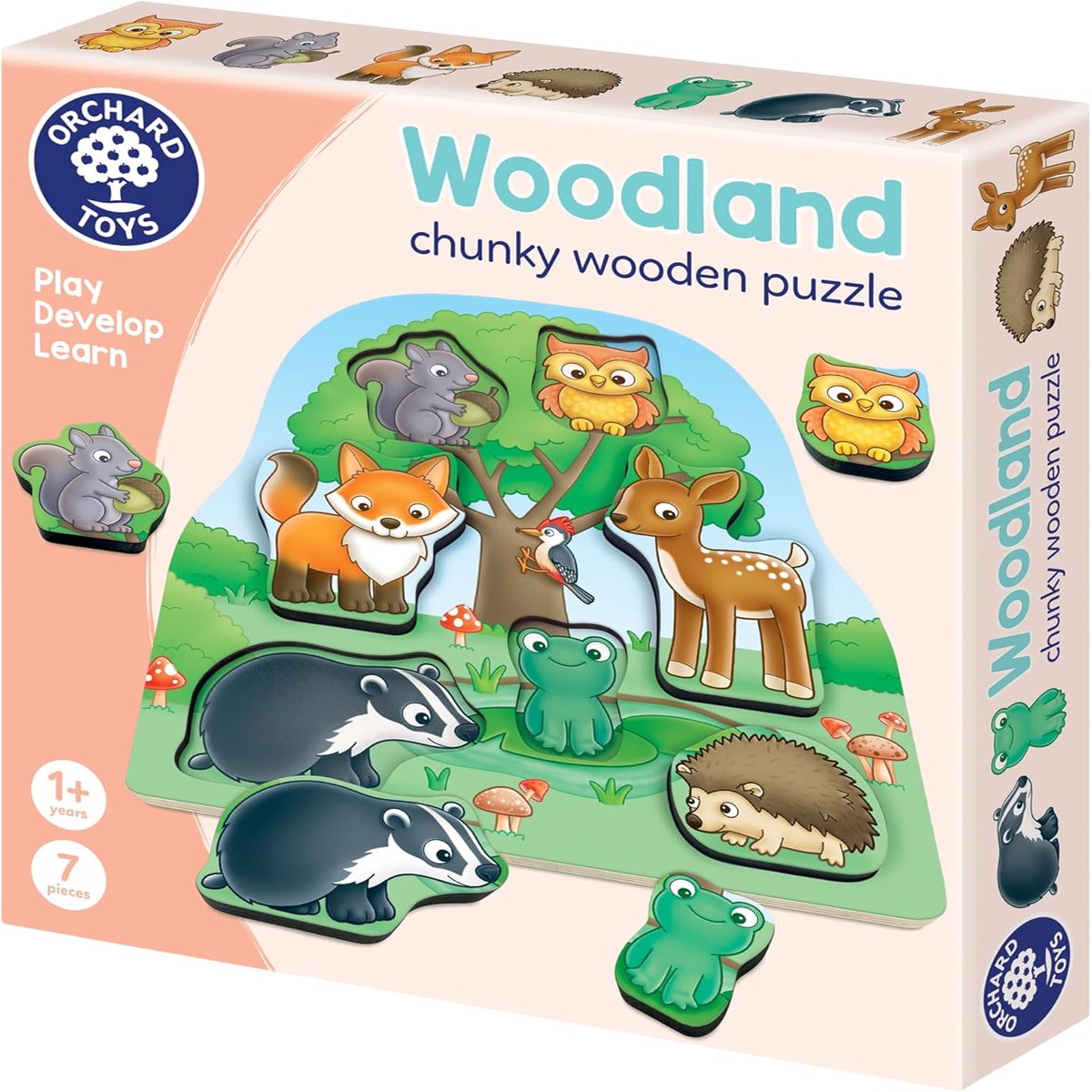 Orchard Toys 134 Toddler- Woodland Chunky Wooden Puzzle