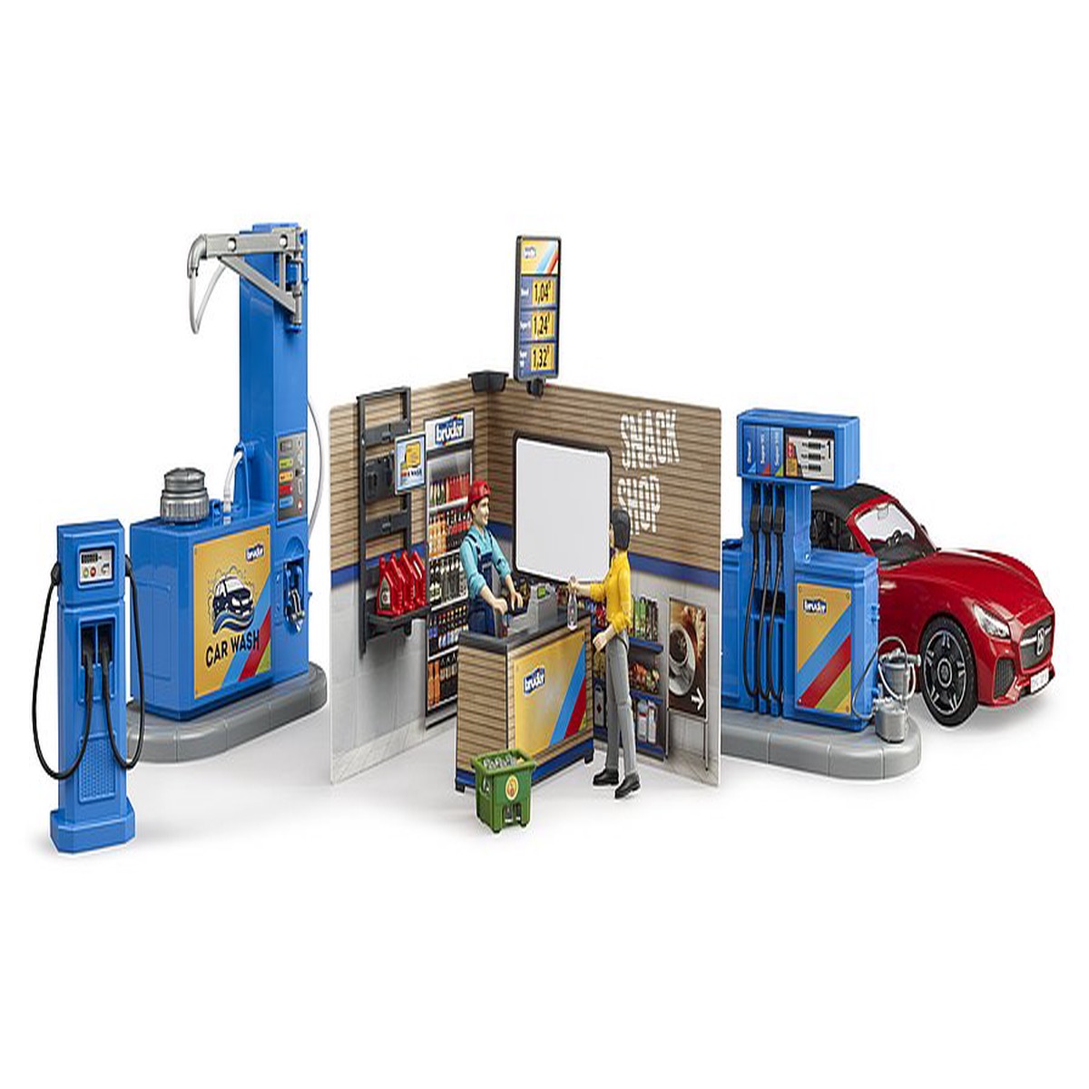 Bruder 62111 bWorld Petrol Station Car Wash