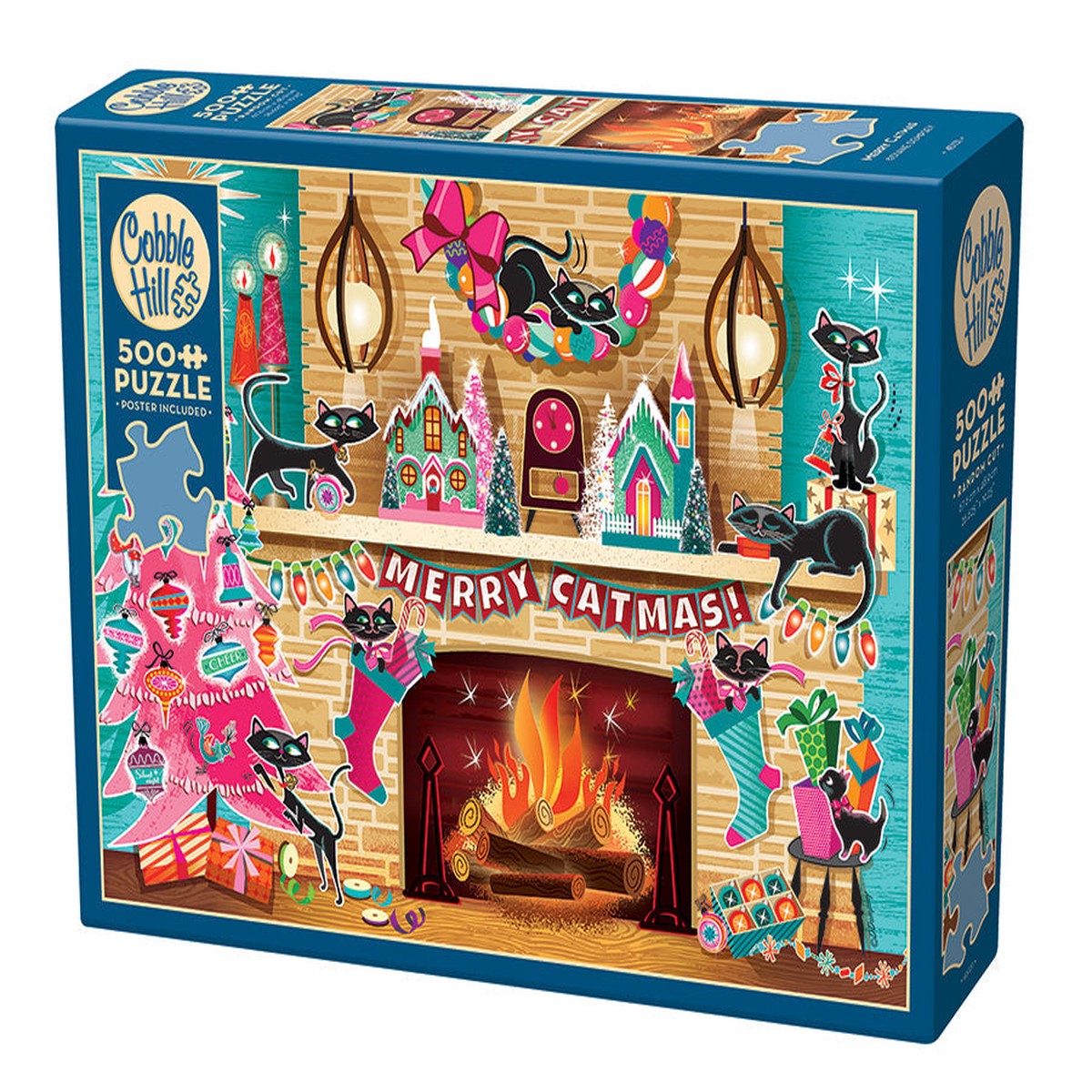 Cobble Hill Christmas - 500pc Merry Catmas