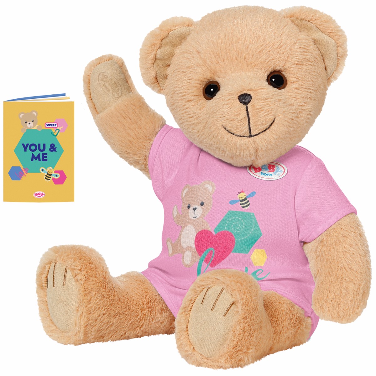 BABY Born Bear In Pink Shirt