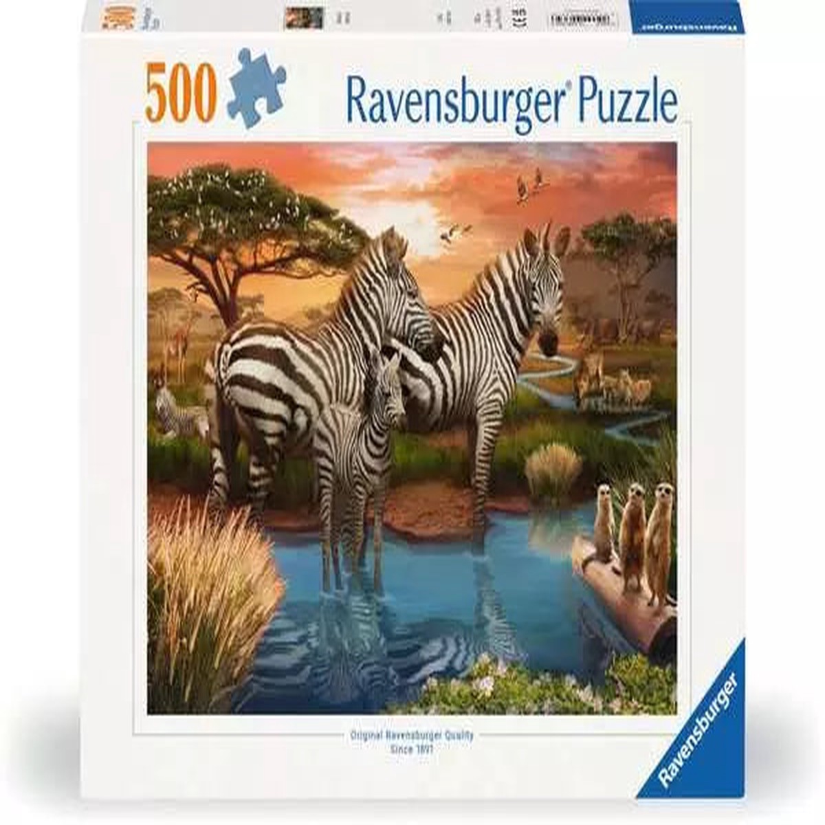 Ravensburger - 500pc Zebras at the Waterhole