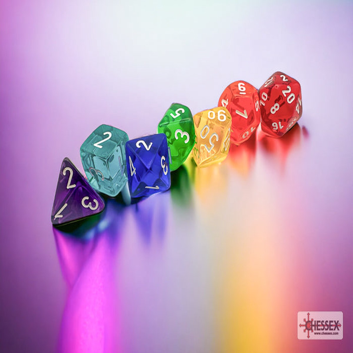 Chessex Dice Set - 7pc Prism Translucent