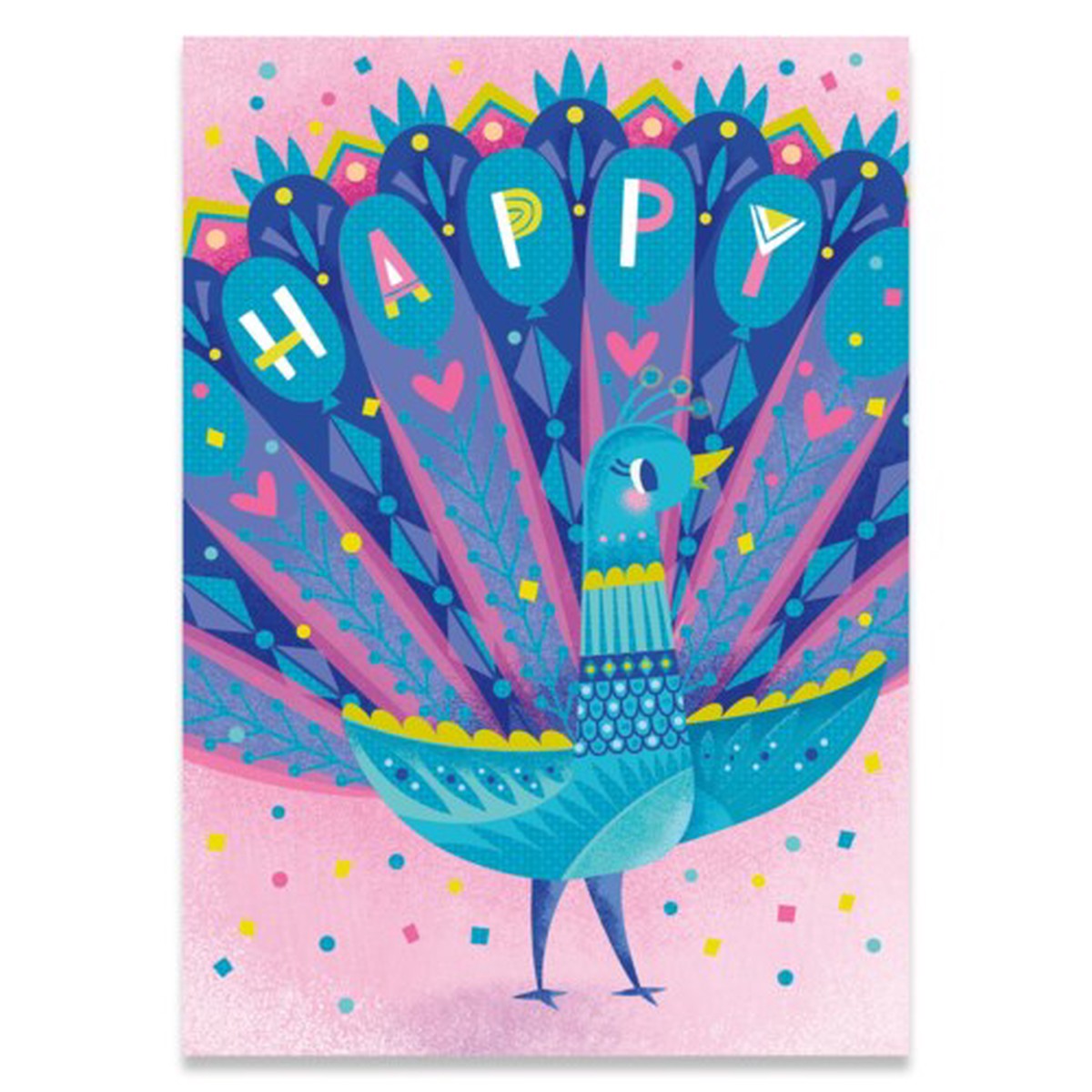 Birthday Card - Spectacular Peacock