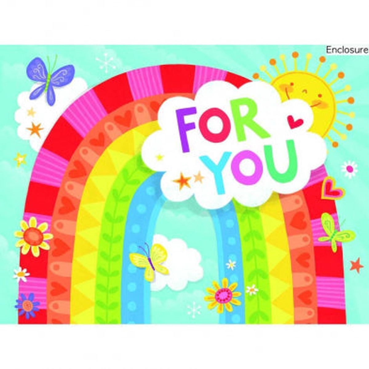 Card Enclosure - Rainbow Cloud