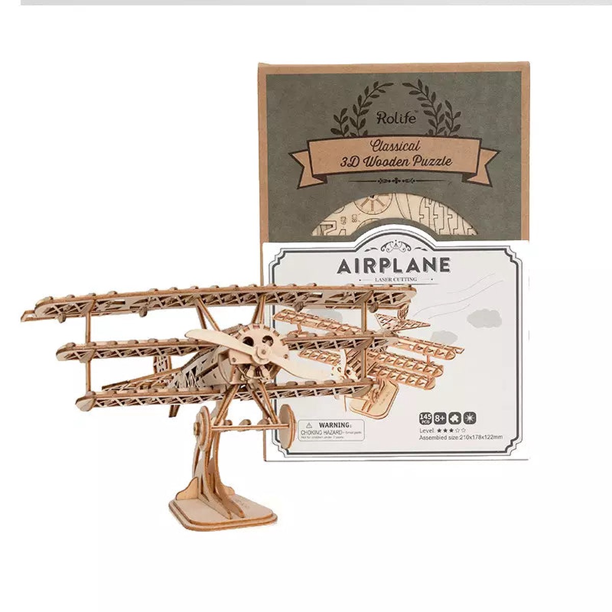 3D Wooden Puzzle - Tri-Plane