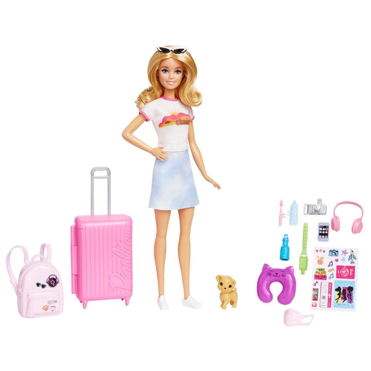 Barbie Travel Doll with Puppy Accessories