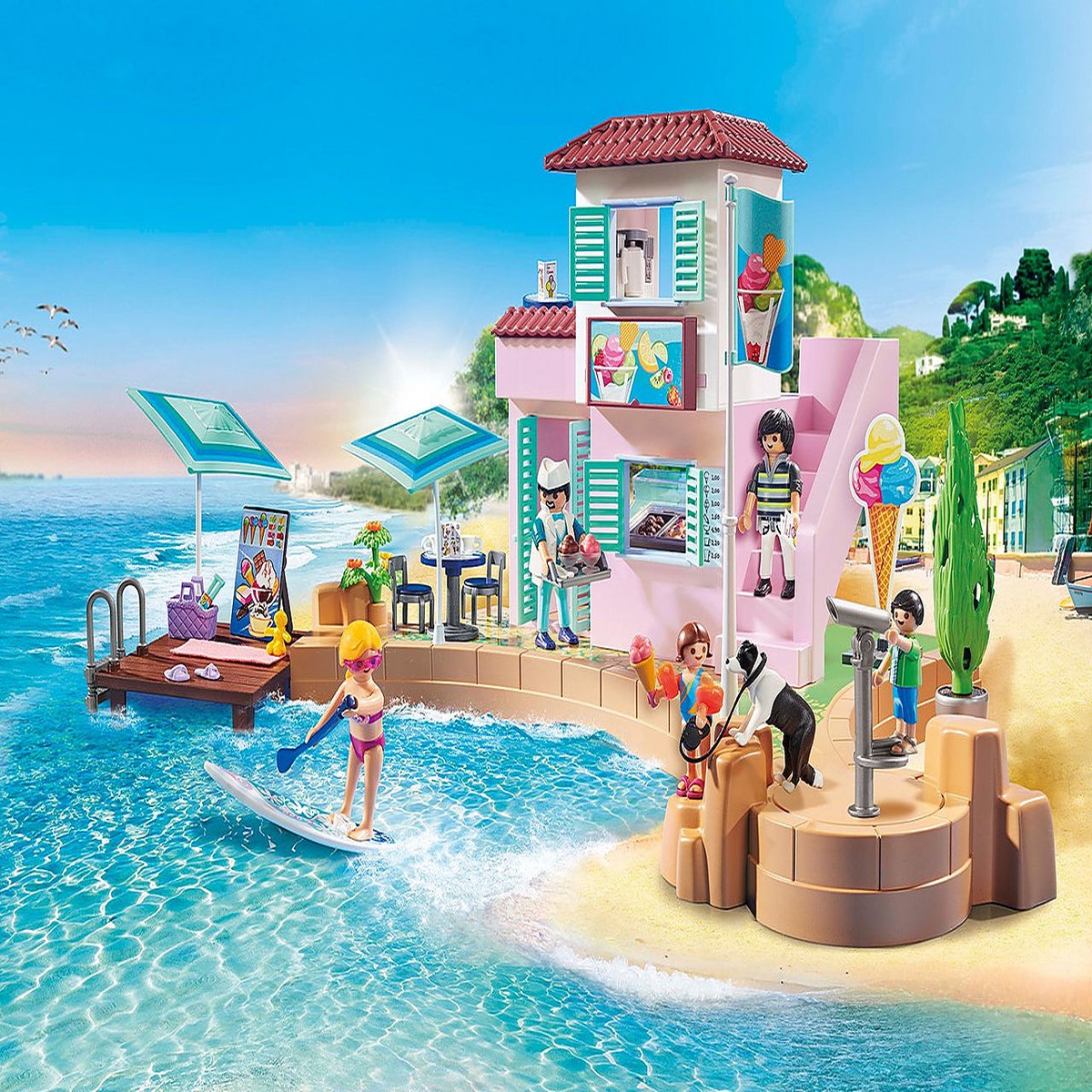 PLAYMOBIL 70279 Beach Hotel Waterfront Ice Cream Shop