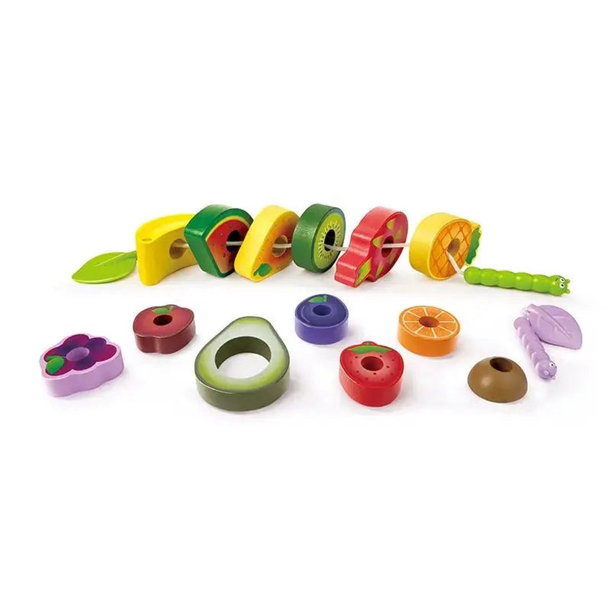 Playfood - Caterpillar Fruit Feast Lacing Set